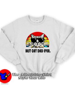 Best Cat Dad Fathers Day Cat Lovers Pet Lovers Sweatshirt