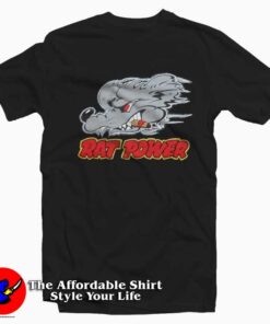 Vintage Rat Power Smoke Cigar Graphic T-Shirt
