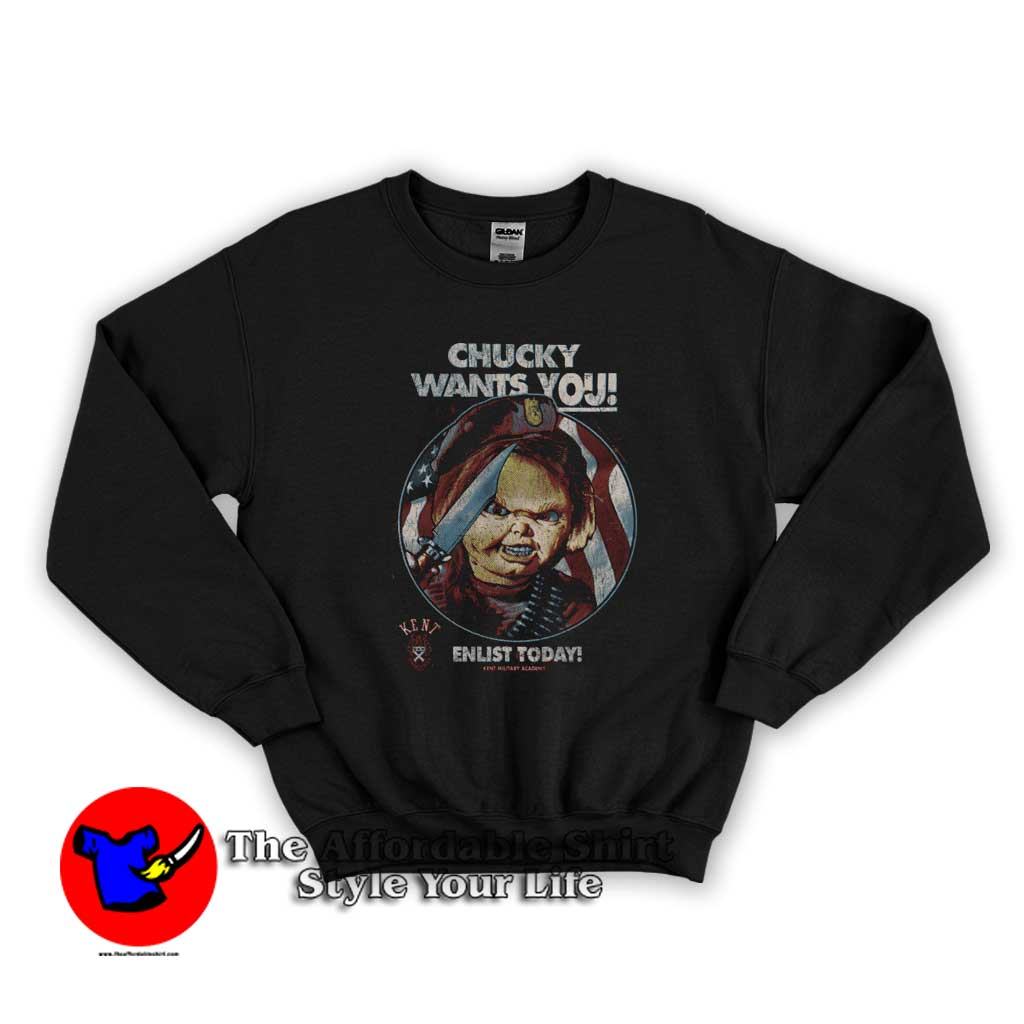 Chucky Wants You Enlist Today Graphic Sweater 510x510 image Chucky Wants You Enlist Today Graphic Sweater 510x510 Chucky Wants You Enlist Today Graphic Sweatshirt On Sale