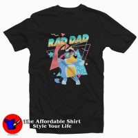 Funny Bluey Rad Dad Cartoon Graphic Unisex T-Shirt