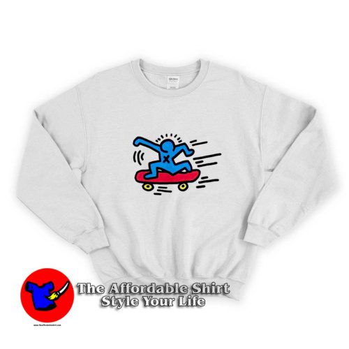 Keith Haring Skater Graphic Unisex Sweater 500x500 Keith Haring Skater Graphic Unisex Sweatshirt On Sale