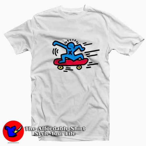 Keith Haring Skater Graphic Unisex Tshirt 500x500 Keith Haring Skater Graphic Unisex T Shirt On Sale