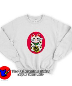 Maneki-Neko Lucky Cat Japan Graphic Sweatshirt