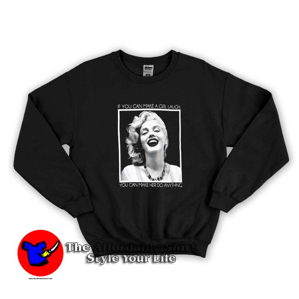 Marilyn Monroe Make Me Laugh Graphic Sweater 510x510 image Marilyn Monroe Make Me Laugh Graphic Sweater 510x510 Marilyn Monroe Make Me Laugh Graphic Sweatshirt On Sale