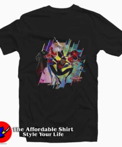 Marvel Spider-Man Spiderverse Colorful Group T-Shirt