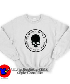 Number Nine School Of Visual Comedy Skull Skeleton Sweatshirt