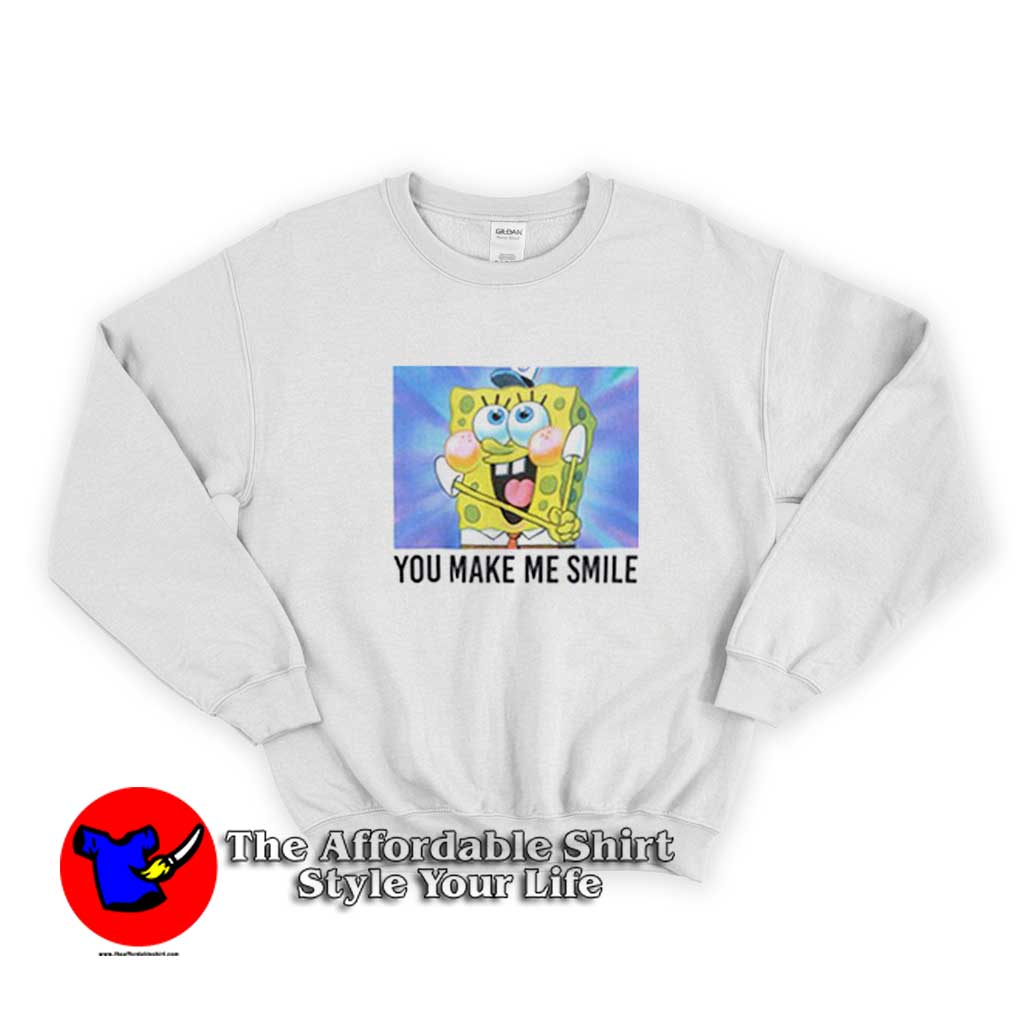 SpongeBob SquarePants You Make Me Smile Sweater 510x510 image SpongeBob SquarePants You Make Me Smile Sweater 510x510 SpongeBob SquarePants You Make Me Smile Sweatshirt On Sale
