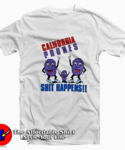 Vintage California Prunes Shit Happens Graphic T-Shirt