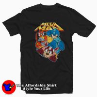 Vintage Mega Man Rockman & Rush Funny Tshirt