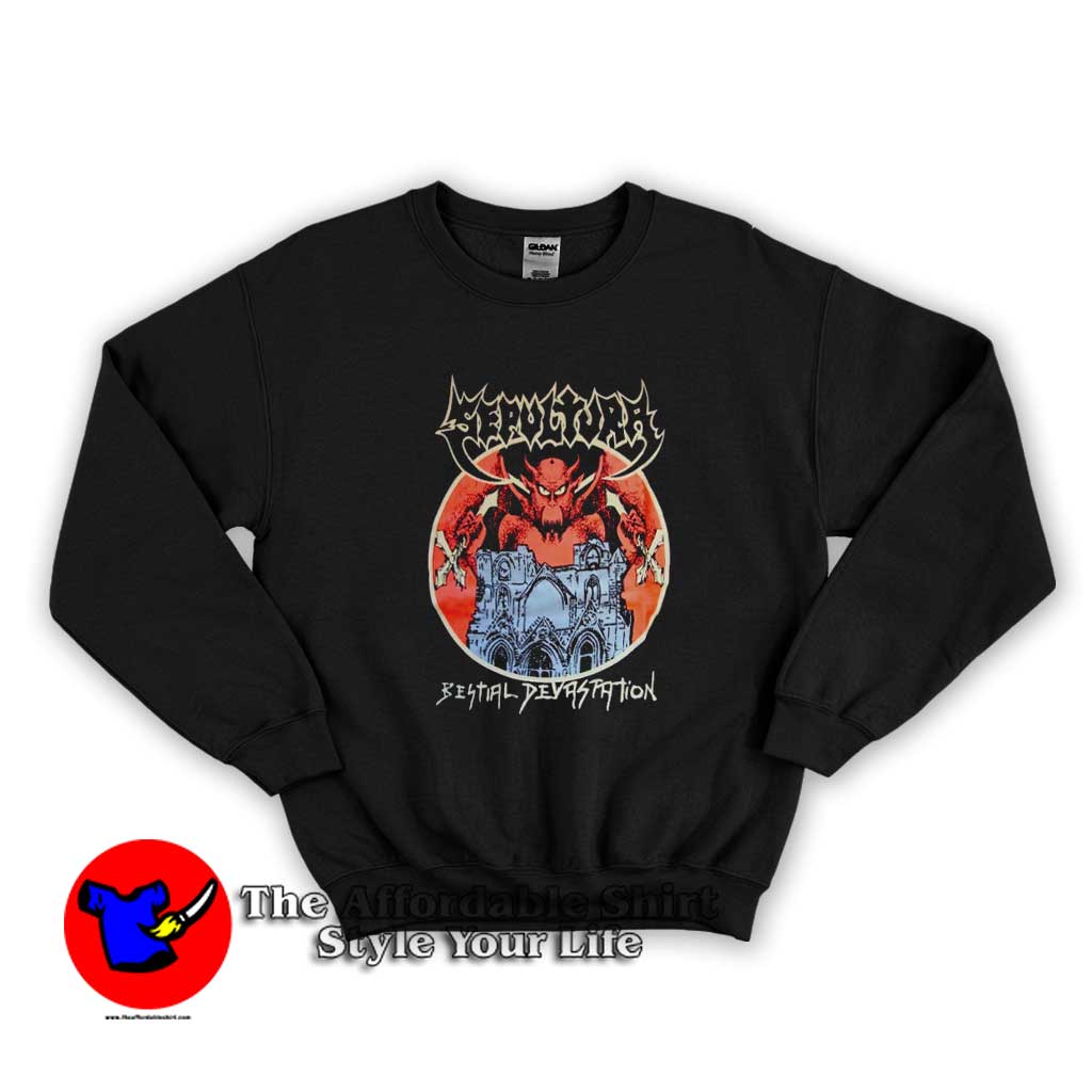 Vintage Sepultra Bestial Devastation 1985 Graphic Sweater 510x510 image Vintage Sepultra Bestial Devastation 1985 Graphic Sweater 510x510 Vintage Sepultra Bestial Devastation 1985 Graphic Sweatshirt On Sale