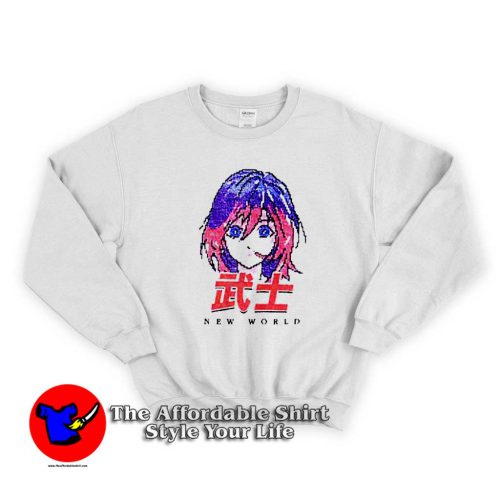 Cute UO New World Japan Anime Graphic Sweater 500x500 Cute UO New World Japan Anime Graphic Sweatshirt On Sale