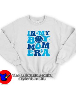 In My Boy Mom Era Blue Graphic Unisex Sweatshirt