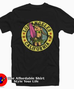 Los Angeles Surfing California Beach Usa T-Shirt