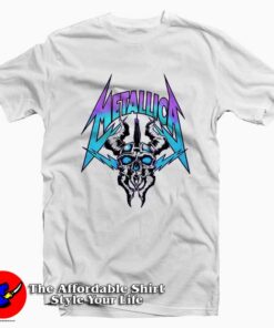 Metallica Pastel Ombre Horned Skull Graphic T-Shirt