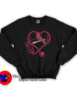 Nurse Saint Louis Cardinals Heart Graphic Sweatshirt