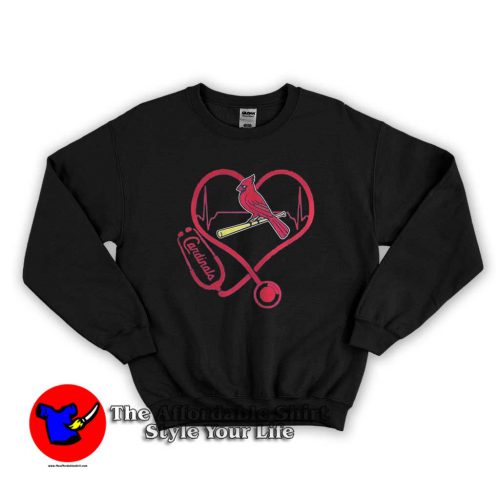 Nurse Saint Louis Cardinals Heart Graphic Sweater 500x500 Nurse Saint Louis Cardinals Heart Graphic Sweatshirt On Sale