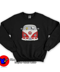 Snoopy Woodstock Driving Volkswagen Beetle Sweatshirt