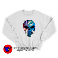The Punisher Skull American Flag Miami Dolphins Sweatshirt