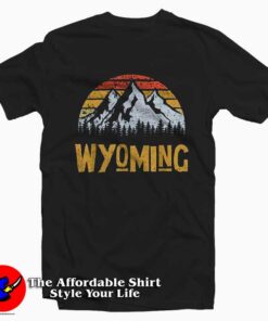 Vintage Retro Wyoming US Mountain State T-Shirt