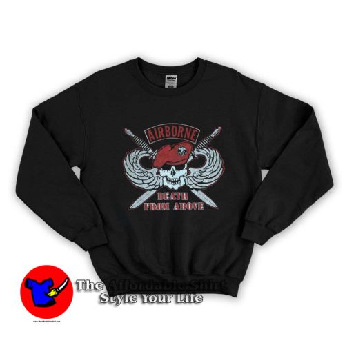 Airborne Death From Above Vintage Graphic Sweater 500x500 Airborne Death From Above Vintage Graphic Sweatshirt On Sale