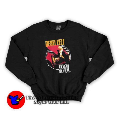 Billy Idol Rebel Yell Punk Rock Concert Sweater 500x500 Billy Idol Rebel Yell Punk Rock Concert Sweatshirt On Sale