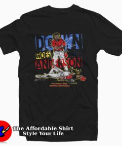 Down Goes Anderson Cleveland Guardians T-Shirt