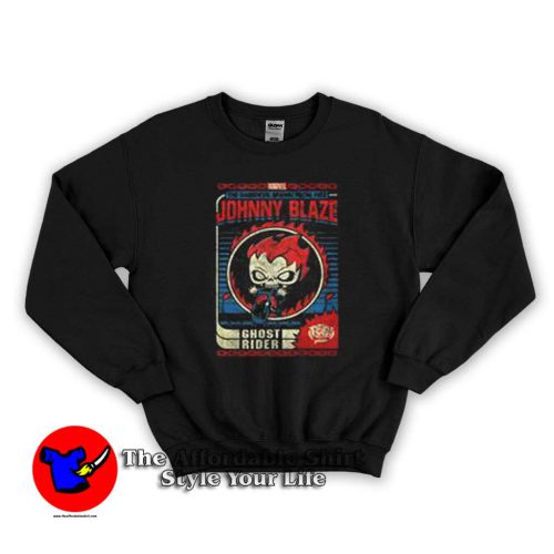 Funko Pop Ghost Rider Johnny Blaze Unisex Sweater 500x500 Funko Pop Ghost Rider Johnny Blaze Graphic Sweatshirt On Sale