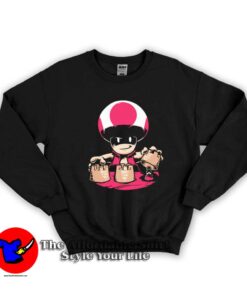 Funny Super Mario Mushroom Graphic Sweatshirt