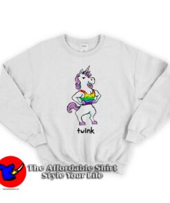 Funny Unicorn Twink Rainbow Gay Pride Sweatshirt