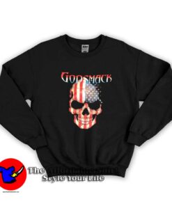 Godsmack Skull Band American Flag Graphic Sweatshirt
