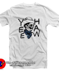 Hard Livin Cowboy Skull Graphic T-Shirt
