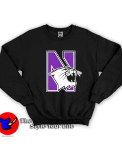 Northwestern Cat Against Wildcats Graphic Sweatshirt