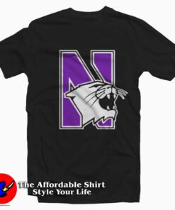 Northwestern Cat Against Wildcats Graphic T-Shirt