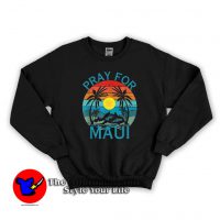 Pray For Maui Hawaii Wildflower Graphic Sweatshirt
