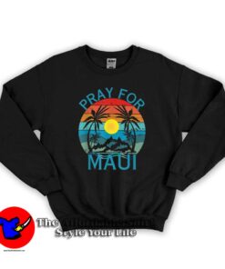 Pray For Maui Hawaii Wildflower Graphic Sweatshirt