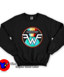 Vintage Weezer Rainbow Symbol Logo Graphic Sweatshirt