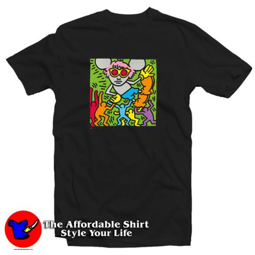 Keith Haring Andy Warhol T Shirt 500x500 Keith Haring Andy Warhol T Shirt
