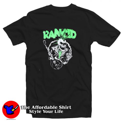 Rancid Powerfull Skeleton Guitar T Shirt 500x500 Rancid Powerfull Skeleton Guitar T Shirt