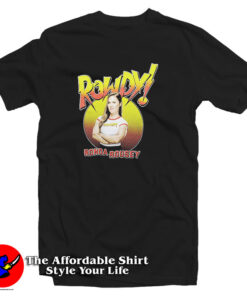 Classic Ronda Rousey Small Gray Rowdy Wrestling T Shirt