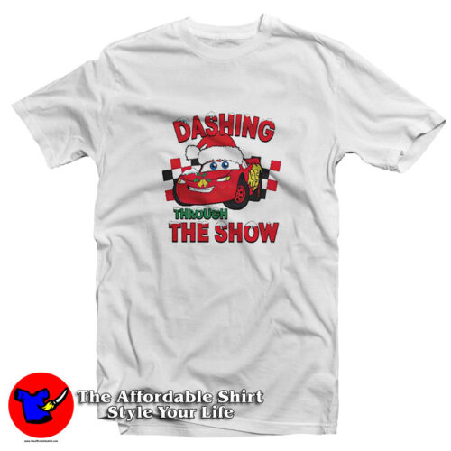 Dashing Through The Snow Lightning McQueen T Shirt 500x500 Dashing Through The Snow Lightning McQueen T Shirt