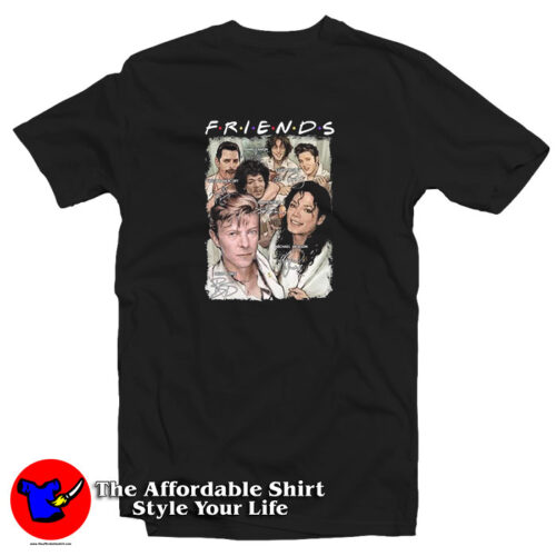 David Bowie Signature And Friends T Shirt 500x500 David Bowie Signature And Friends T Shirt