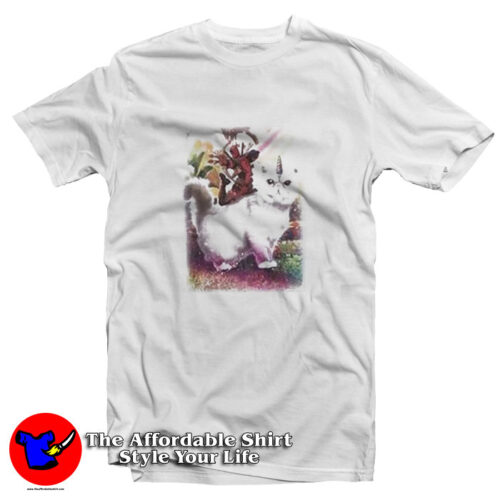 Deadpool And Cat Unicorn T Shirt 500x500 Deadpool And Cat Unicorn T Shirt