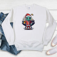 Alien Santa Claus Character Goblin Celebrating Christmas Sweatshirt
