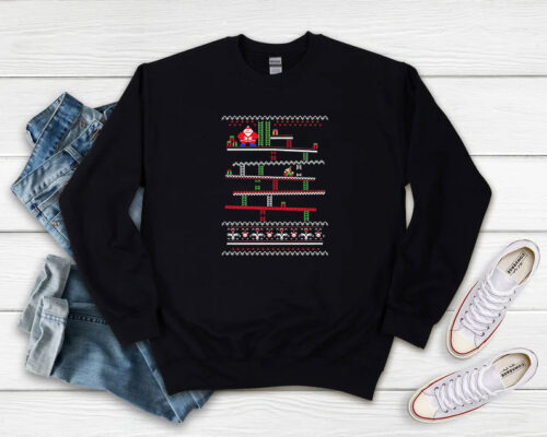 Arcade Climber Christmas Sweatshirt 500x400 Arcade Climber Christmas Sweatshirt