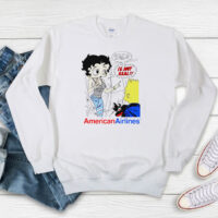 Betty Boop And Bart Simpson American Airlines Sweatshirt
