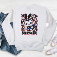 Funny Oswald the Lucky Rabbit Graphic Sweatshirt
