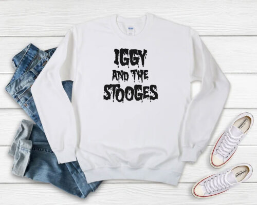 Iggy Pop Iggy And The Stooges Logo Sweatshirt 500x400 Iggy Pop Iggy And The Stooges Logo Sweatshirt
