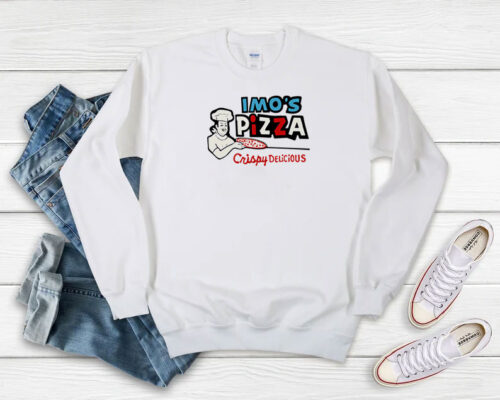 Imos Pizza Window Crispy Delicious Sweatshirt 500x400 Imo’s Pizza Window Crispy Delicious Sweatshirt