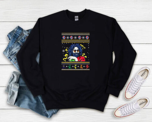 Jerry Garcia Grateful Dead Dancing Bears Christmas Sweatshirt