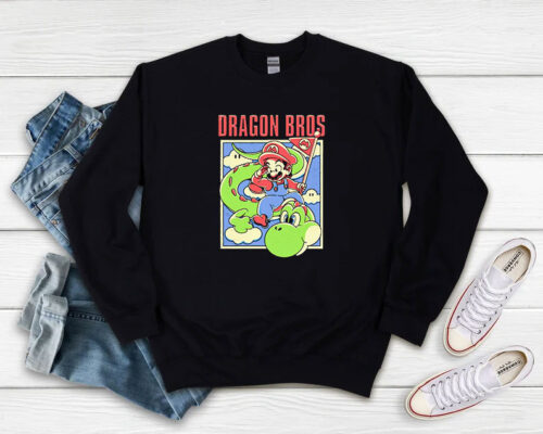 Mario And Yoshi X Dragon Ball Dragon Bros Comic Sweatshirt 500x400 Mario And Yoshi X Dragon Ball Dragon Bros Comic Sweatshirt